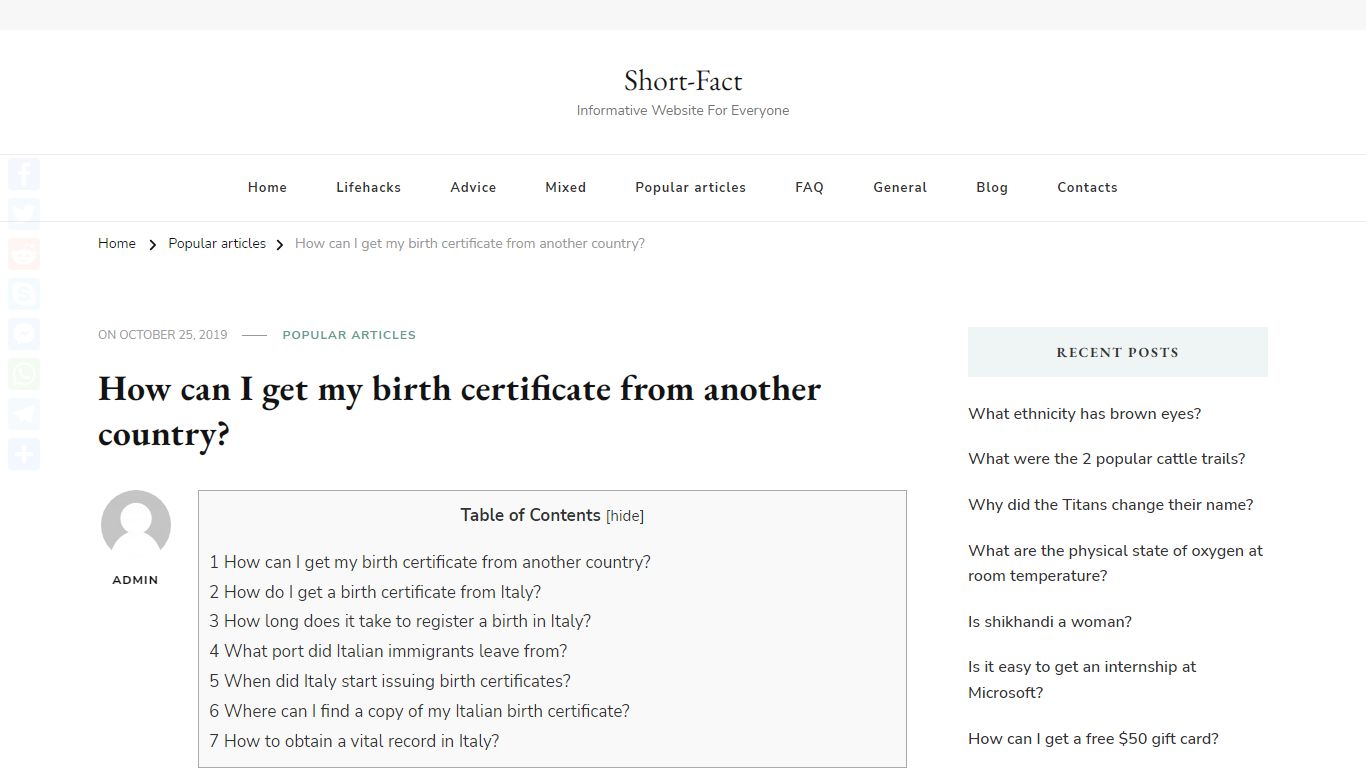How can I get my birth certificate from another country?