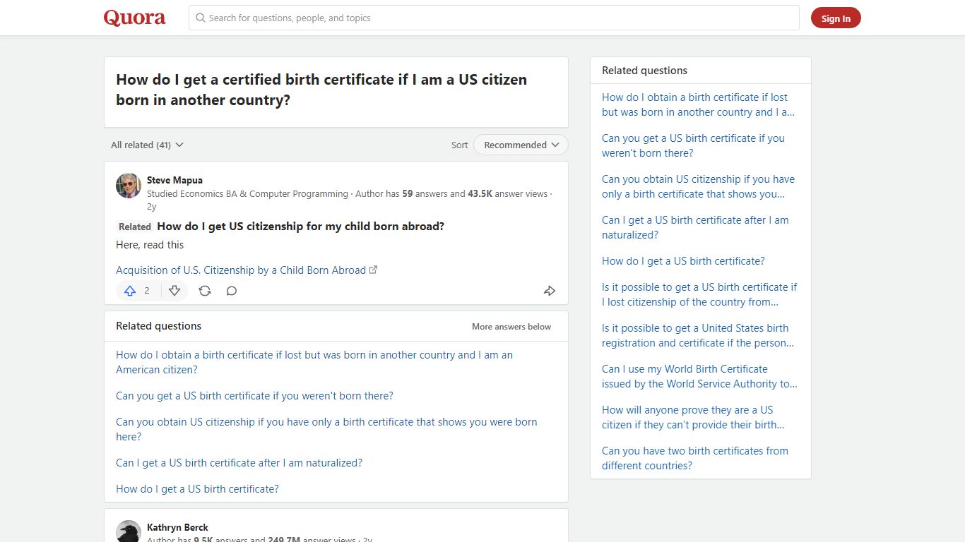 How to get a certified birth certificate if I am a US citizen ... - Quora